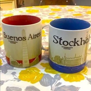 Two Starbucks Mugs